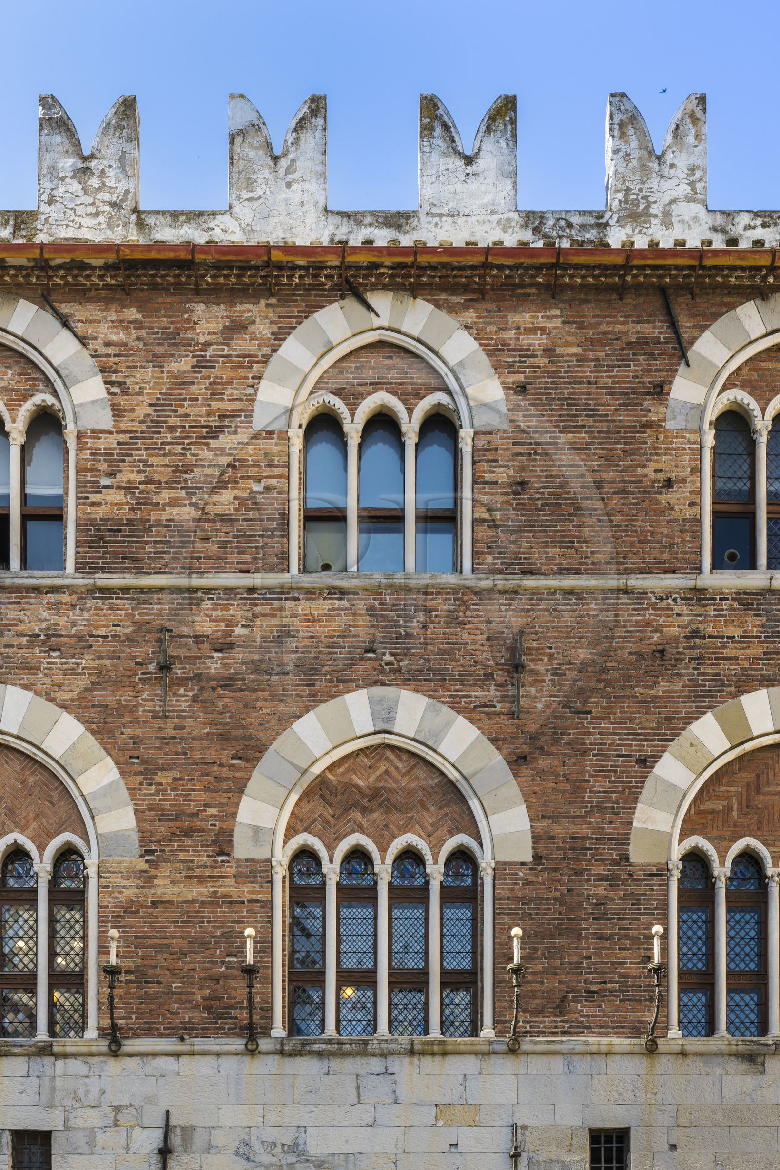 Italie, Ligurie, Gênes, le palais San Giorgio construit en 1260, Marco Polo en fut un illustre prisonnier et y dicta ses mémoires