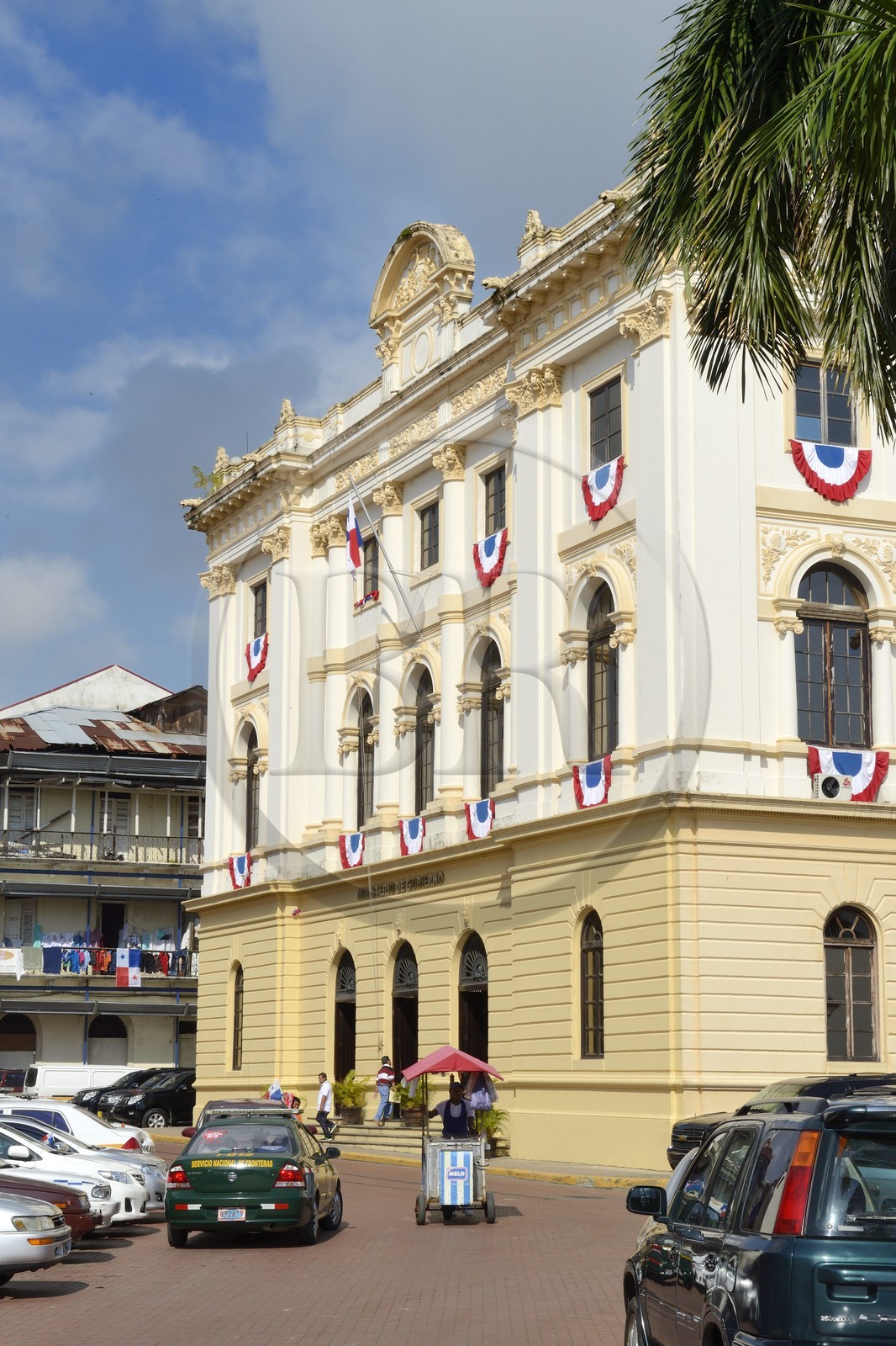 Panama, Panama City, district historique classé Patrimoine Mondial de l'UNESCO, quartier de Casco Antiguo (Viejo), le Ministère des Services gouvernementaux et de la Justice (ministerio de Gobierno y Justicia)