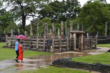 Sri Lanka, province du Centre-Nord, Polonnaruwa, l'ancienne capital du pays (XIe au XIIIe siècle) est classée au Patrimoine Mondial de l'UNESCO, Nissanka Latha Mandapaya