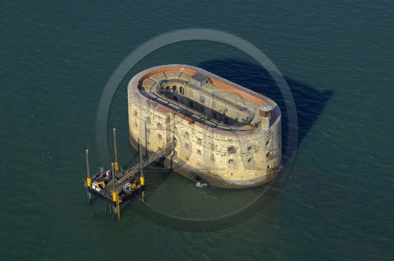 France, Charente-Maritime (17), Fort Boyard (vue aérienne)
