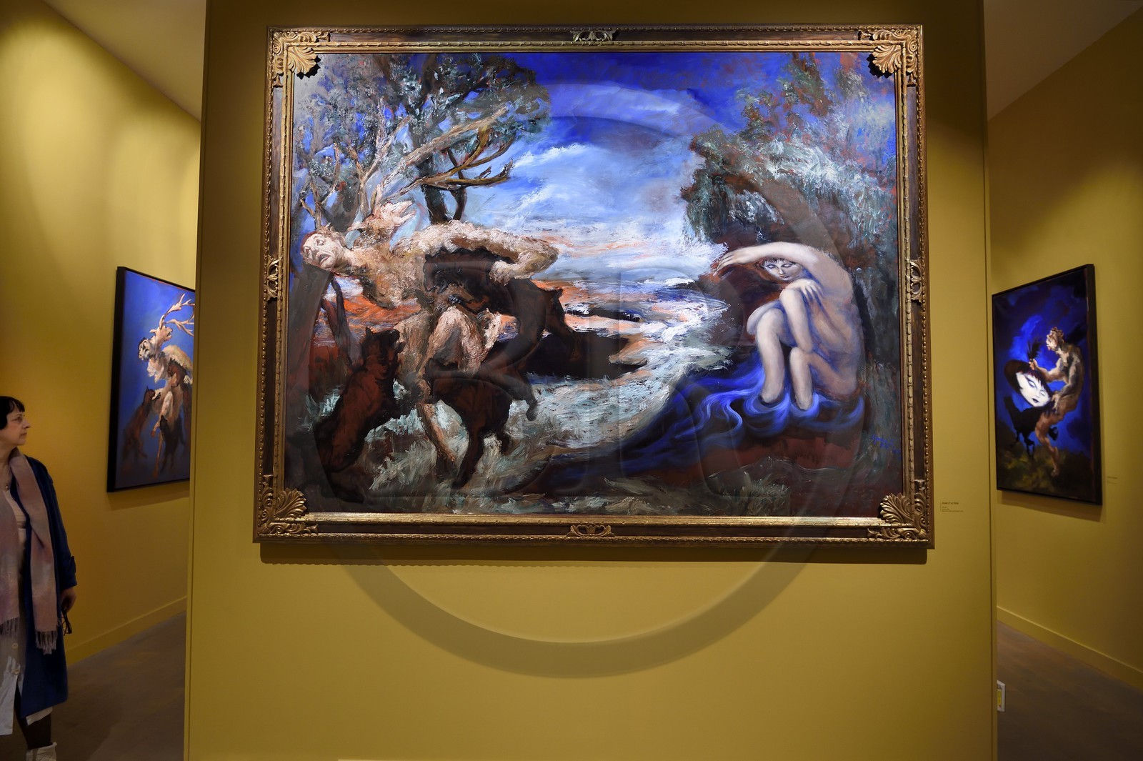 France, Paris (75), quartier du Marais, le musée de la Chasse et de la Nature dans l’hôtel de Guénégaud, exposition Diane et Actéon des oeuvres du peintre Gérard Garouste