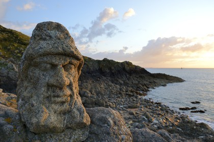 France, Ille-et-Vilaine, St Malo, Rotheneuf, stones sculpted by Foure abbot between 1870 and 1917