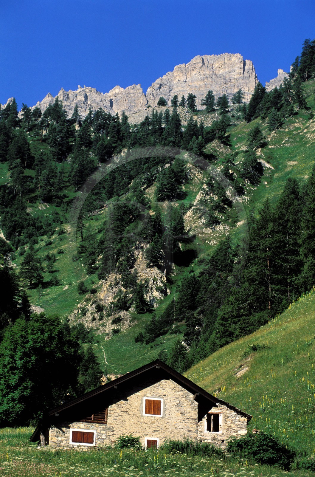 France, Hautes-Alpes (05), un chalet d'alpage dans la Vallée Etroite au nord de Briançon