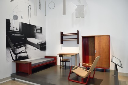 France, Meurthe-et-Moselle (54), Nancy, place Stanislas, musée des Beaux Arts, mobilier conçu par l'architecte et designer Jean Prouvé