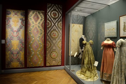 France, Rhone, Lyon, historical site listed as World Heritage by UNESCO, Textiles and Decorative Arts museum, hall of the Lyon silk under the Premier Empire (Napoleon I)