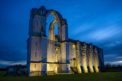 France, Vendée (85), Parc Interrégional du Marais Poitevin labellisé Grand Site de France, Maillezais, vestiges de l'abbaye Saint-Pierre de Maillezais
