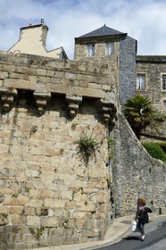 France, Finistère (29), Morlaix, les remparts de la rue de l'Hospice, vestiges de la ville close du XVIème siècle