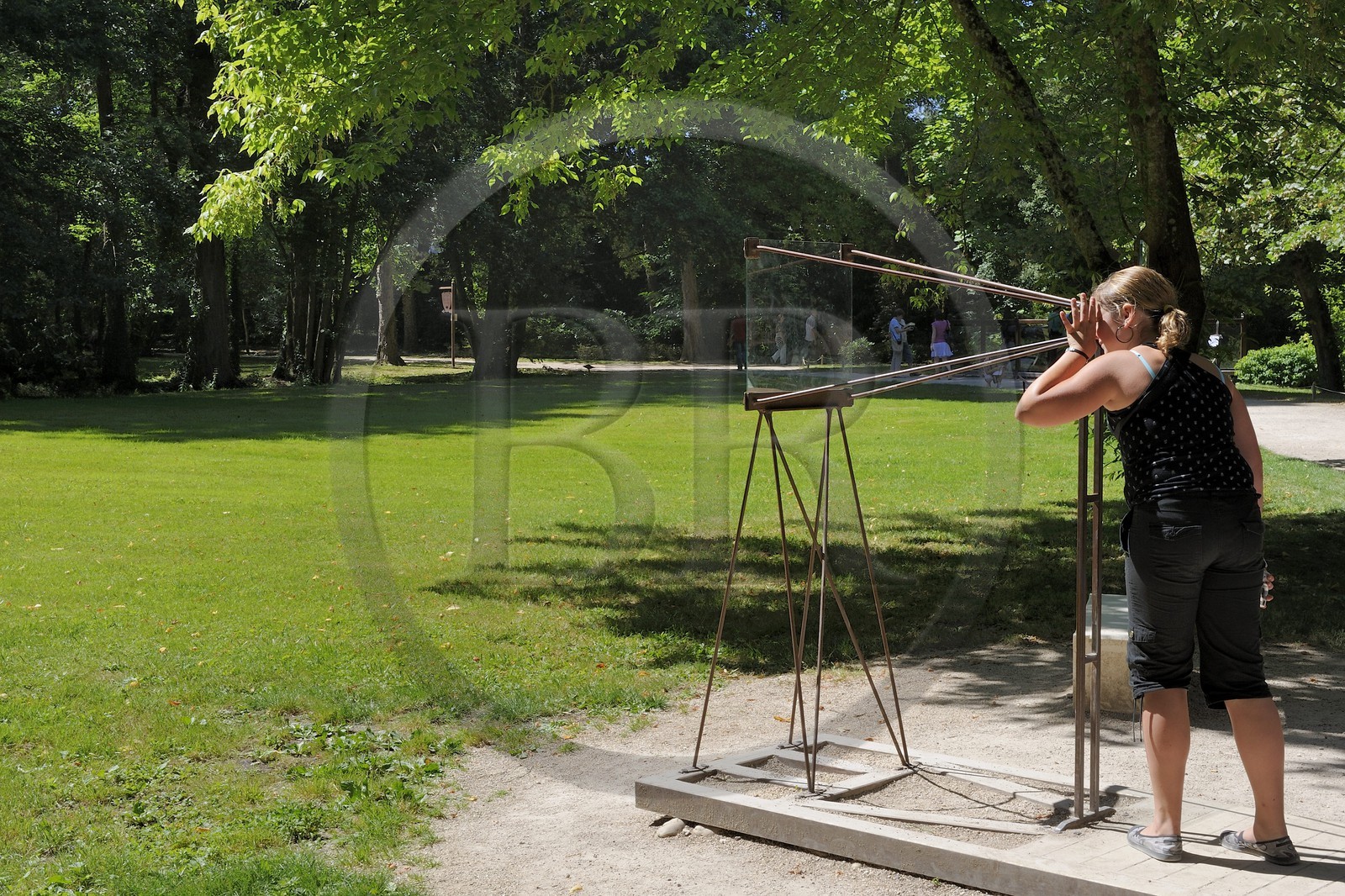 France, Indre et Loire, Amboise, Loire Valley listed as World Heritage by UNESCO, Le Clos Luce castle, Leonardo Da Vinci park (Leonardo Da Vinci's last house), the perspective