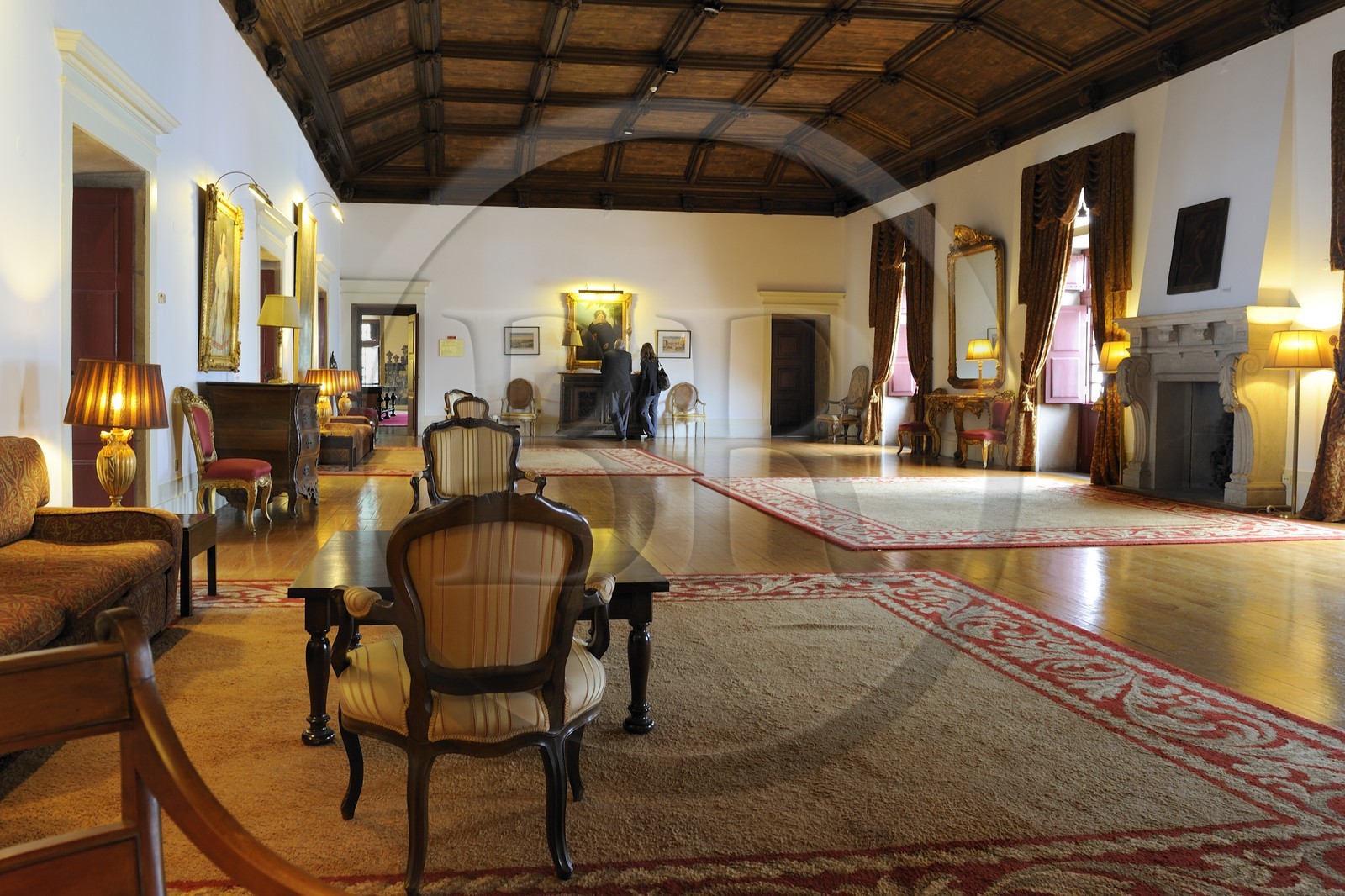 Portugal, Minho region, Guimaraes, one of the living room from the Pousada de Santa Marinha da Costa