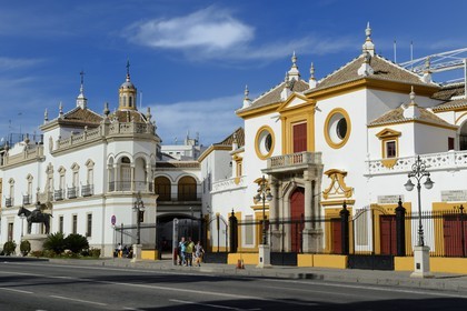 Espagne, Andalousie, Séville, les arênes Maestranza (plaza de Toros)