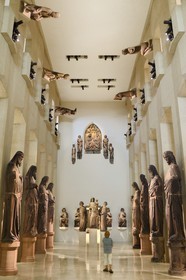 Germany, Baden-Wurttemberg, Freiburg im Breisgau, the Augustiner Museum, cathedral (Munster) original statues