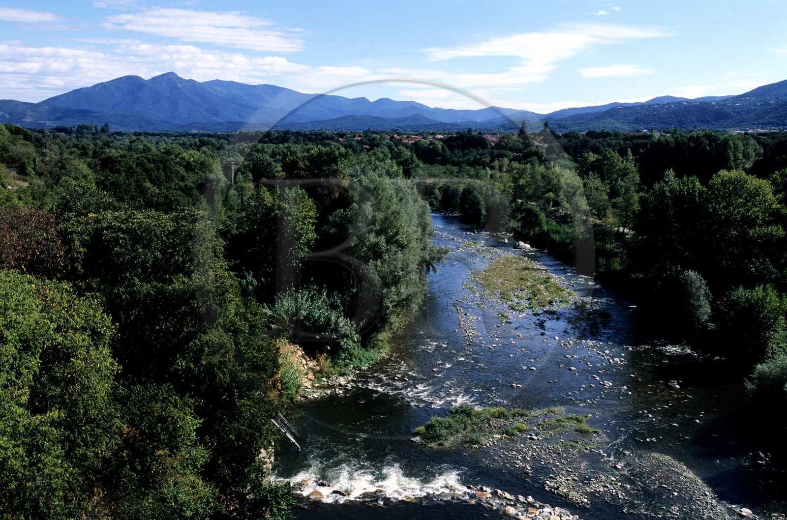 France, Pyrénées-Orientales (66), région du Vallespir, la rivière du Tech à Céret