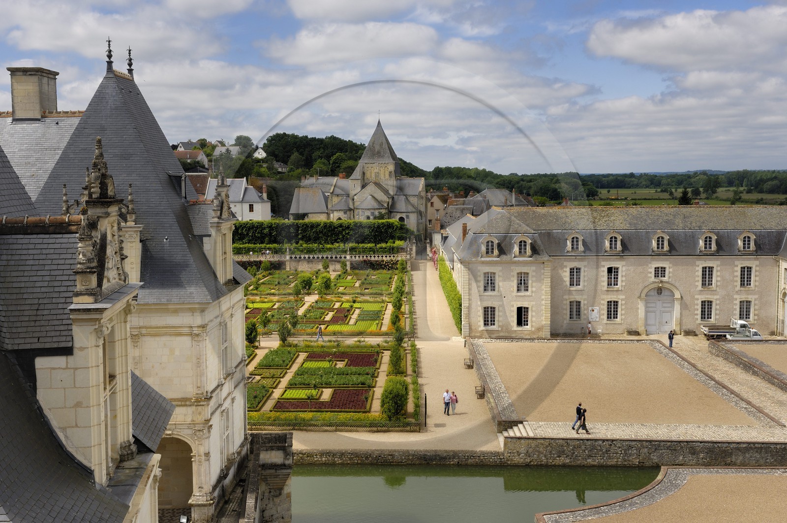 France, Indre et Loire, Loire Valley listed as World Heritage by UNESCO, Chateau de Villandry, the castle and the gardens, owned by Henry and Angelica Carvallo