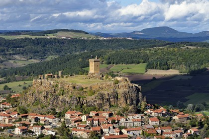 France, Haute Loire, Polignac, Polignac Castle, fortress of the eleventh century on a basalt plateau