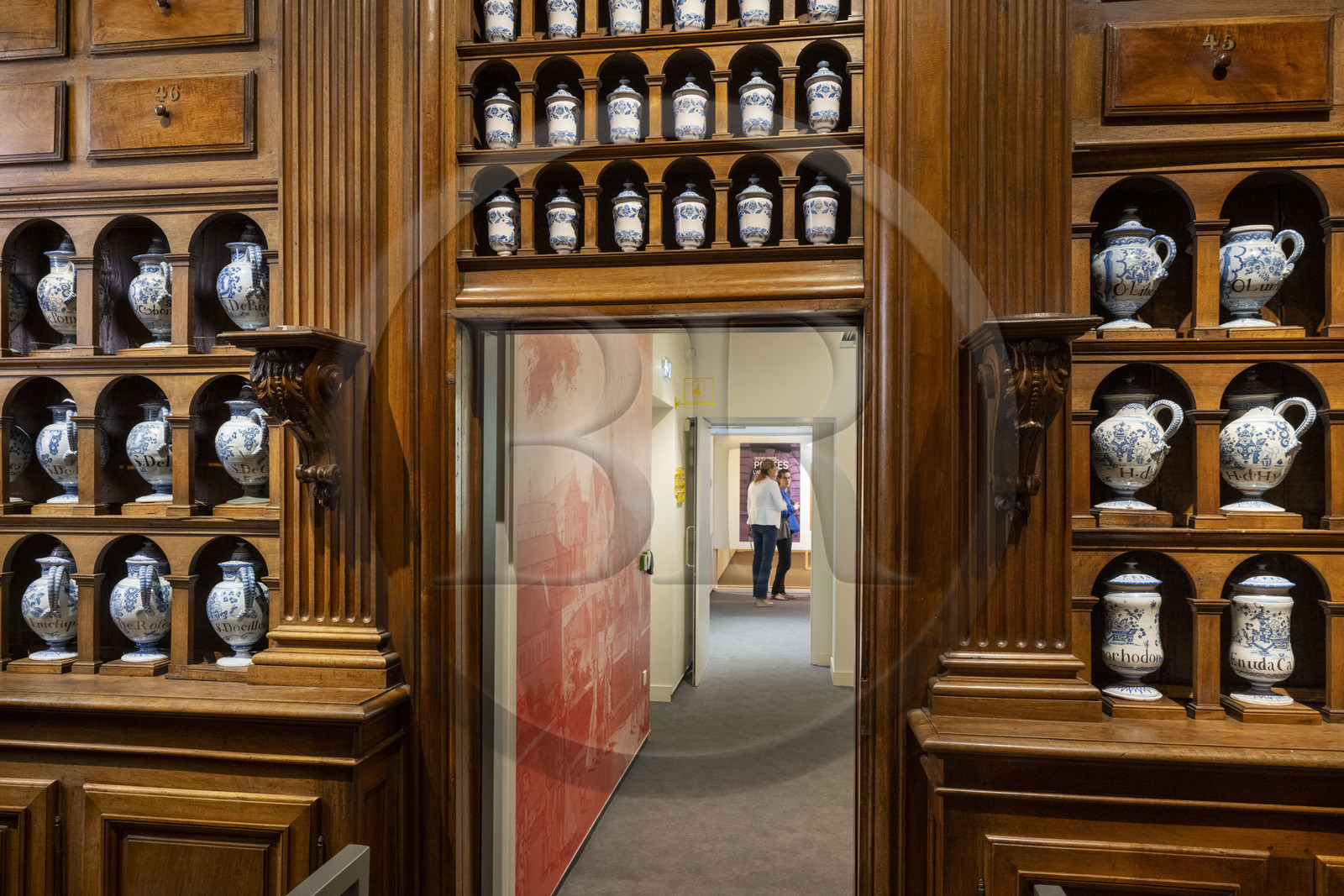 France, Cote d'Or, Dijon, area listed as World Heritage by UNESCO, International Cité of Gastronomy and Wine by architect Anthony Béchu, the apothecary of the old general hospital