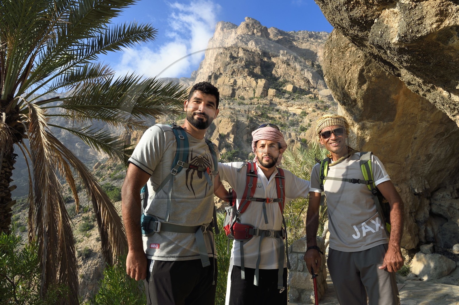 Sultanat d'Oman, Gouvernorat d'Al-Batina du Sud, Hajar occidental, Wadi Mistall, village de Wakan (Wukan),