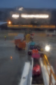 Norway, Svalbard, Spitzbergen, Longyearbyen airport, boarding luggage