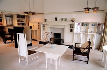 Royaume-Uni, Ecosse, Glasgow, Hunterian museum, intérieur de maison conçu par Mackintosh