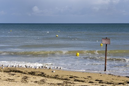 France, Calvados (14), Cote de Nacre, plage de Lion-sur-Mer