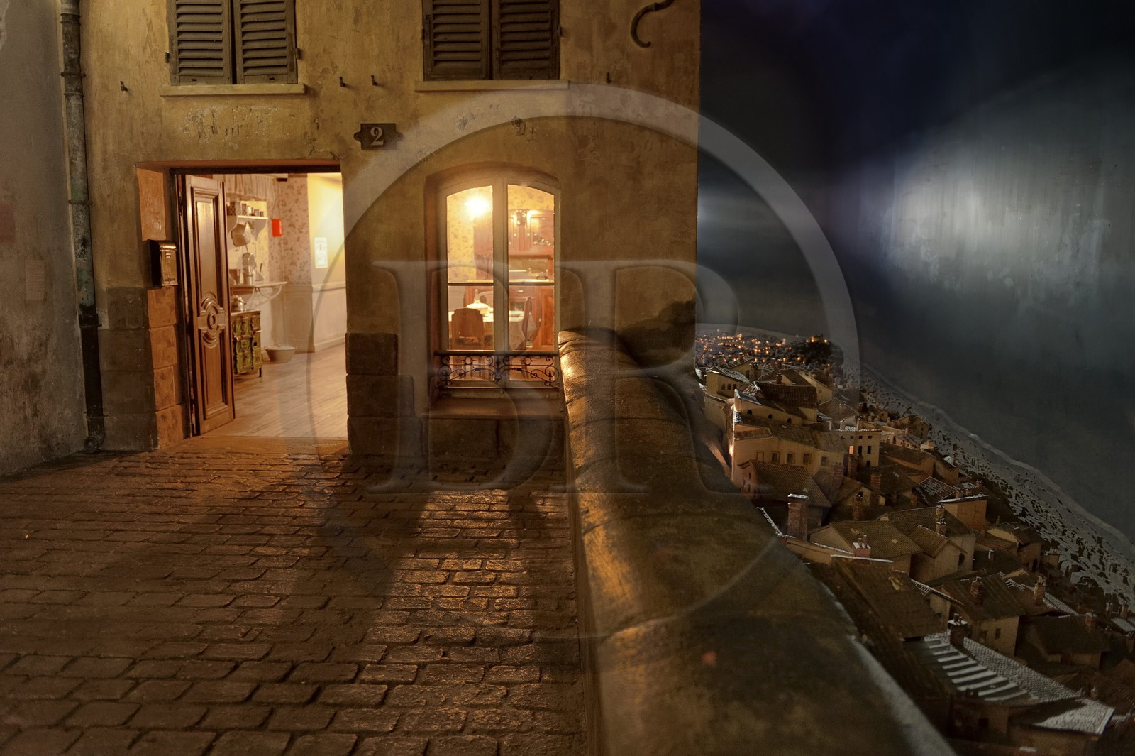 France, Rhône (69), Lyon, Centre d'Histoire de la Résistance et de la Déportation (CHRD), décor évoquant le souvenir des années noires et notamment du couvre-feu