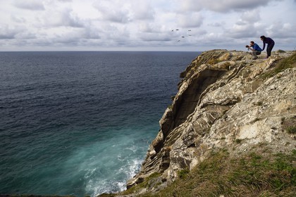 France, Pyrénées-Atlantiques (64), Pays-Basque, la Corniche Basque, Urrugne, la côte Atlantique vers Socoa, falaises de flysch France, Pyrenees Atlantiques, Basque Country coast, the Basque Corniche, Urrugne, the Atlantic coast towards Socoa, flysch cliffs