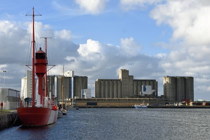 France, Seine Maritime, Le Havre, docks area, the lightvessel (lightship) in the Eure basin