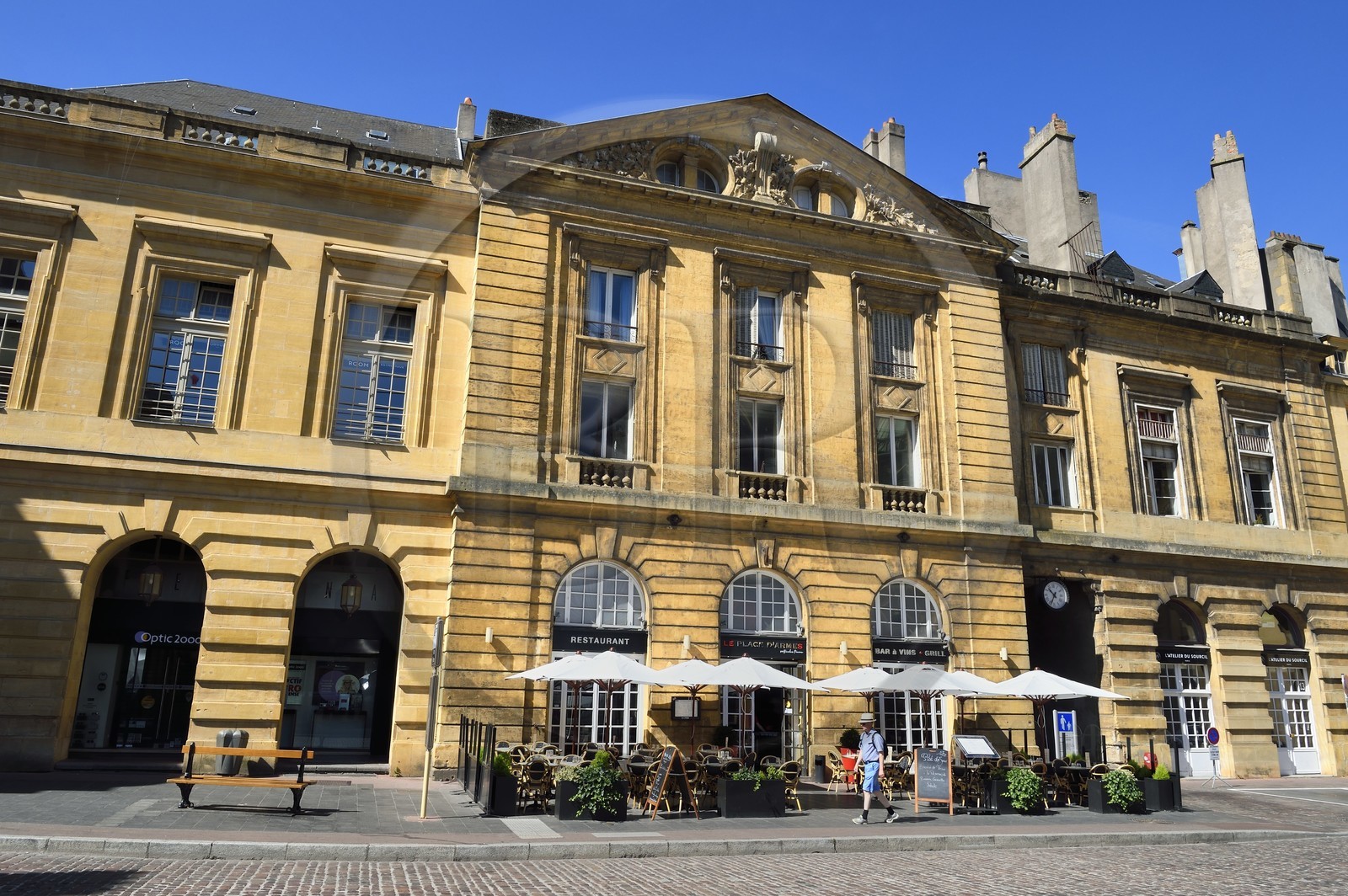 France, Moselle, Metz, the place d'Armes, the former Parliament designed by architect Jacques-François Blondel