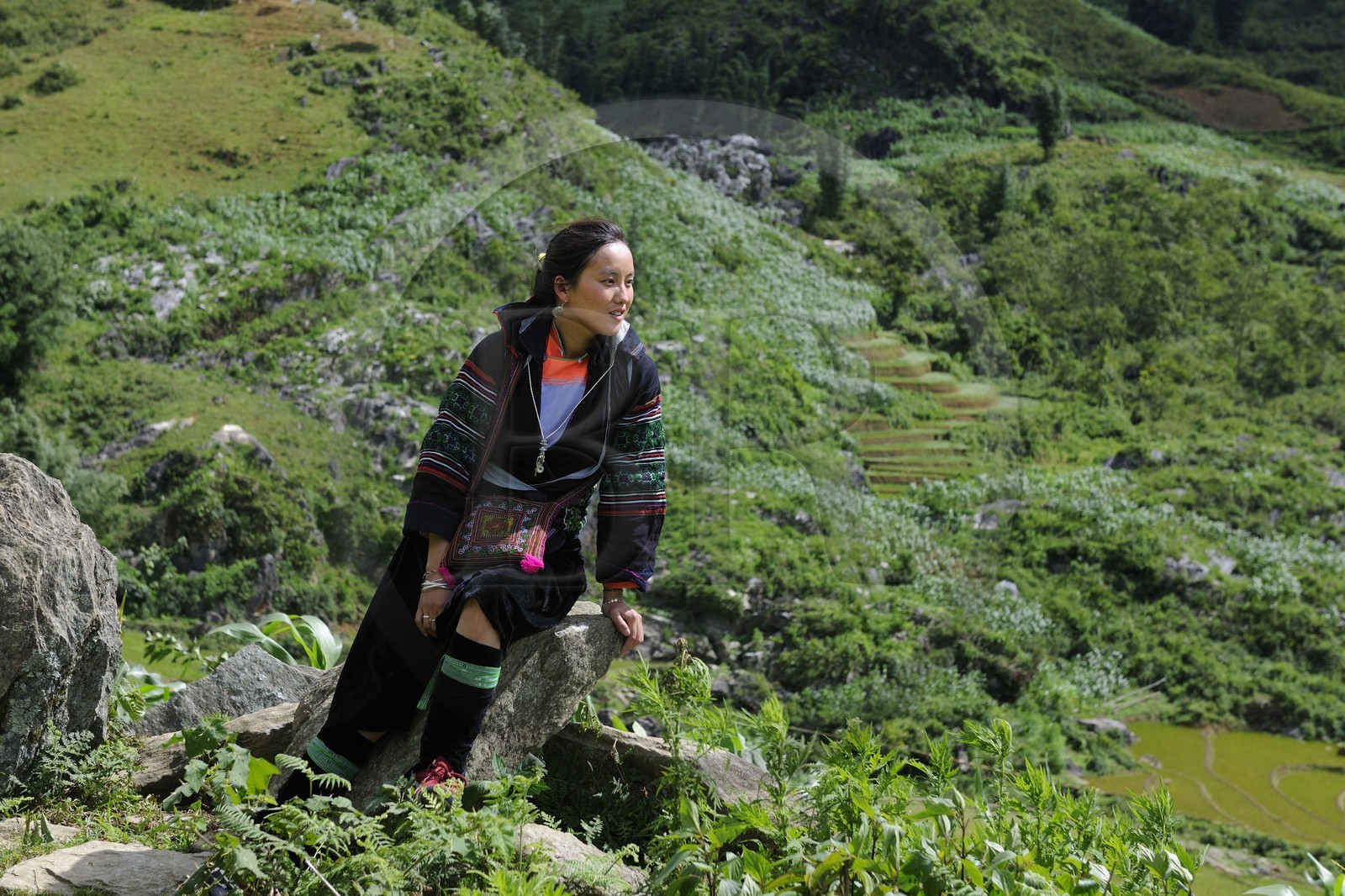 Vietnam, province de Lao Cai, région de Sapa, la minorité Hmong Noir