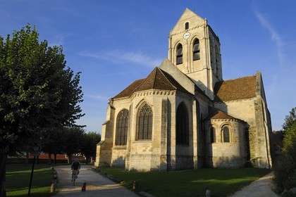 France, Val d'Oise, French Vexin natural regional park, Auvers sur Oise, church painted by Van Gogh