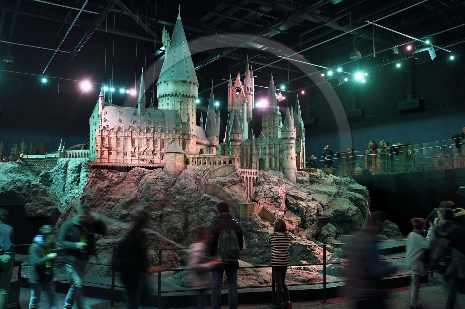 United Kingdom, Hertfordshire, Leavesden, Leavesden Film Studios, Harry Potter Studio Tour London, the scene of the eight Harry Potter movies' making of, model of Hogwarts School
