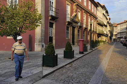 Portugal, Minho region, Guimaraes, town listed as World Heritage by UNESCO, Rainha Dona Maria street
