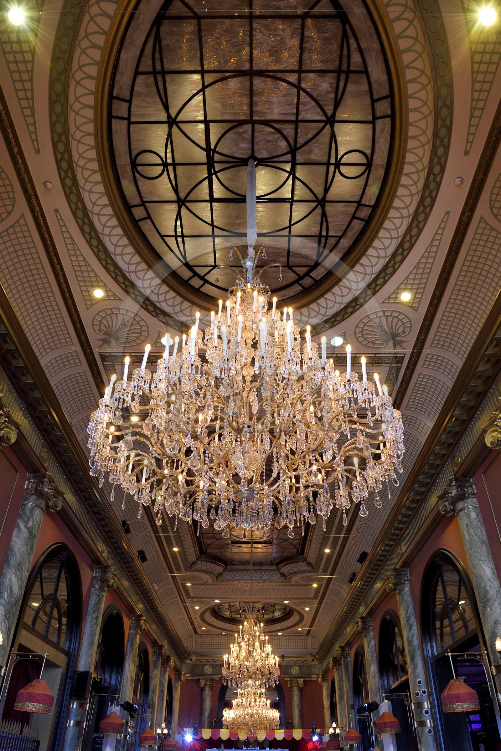 France, Calvados, Pays d'Auge, Deauville, the lobby of the Casino Barriere de Deauville