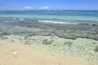 France, île de la Réunion, la Cote Ouest, plage du lagon de Saint-Gilles-Les-Bains à l'Ermitage-les-Bains