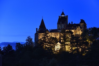 Romania, Transylvania, Brasov region, Bran castle of the 13th century associated in the collective memory at Vlad III the Impaler and the Dracula character that he inspired
