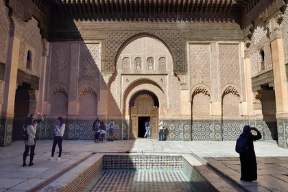 Morocco, High Atlas, Marrakech, Imperial city, Medina listed as World Heritage by UNESCO, Ali Ben Youssef Medersa (Koranic school)