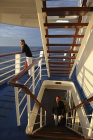 Groenland, à bord du bateau de croisière Princess Danae dans l'Océan Atlantique