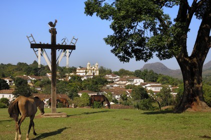 Brésil, Etat du Minas Gerais, Tirandentes, Matriz de Santo Antonio, église Saint-Antoine (Route de l'or, Estrada Real)