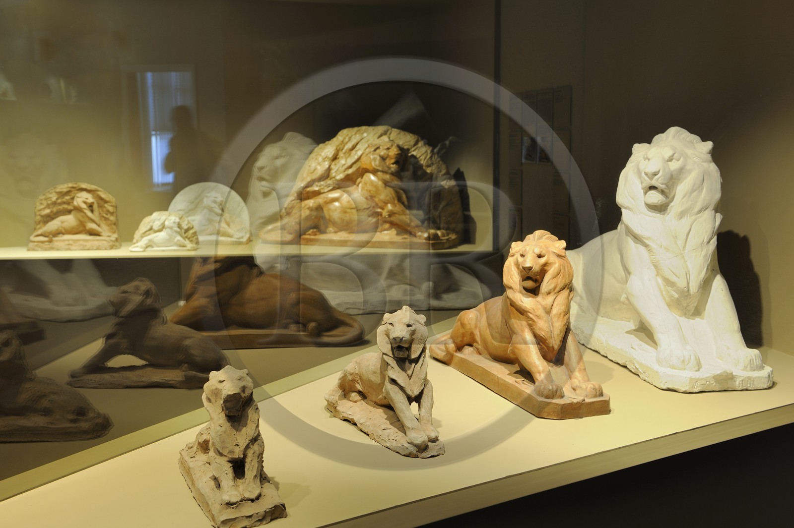 France, Haut-Rhin (68), Colmar, le Musée et maison natale de Bartholdi, projets pour le Lion de Belfort