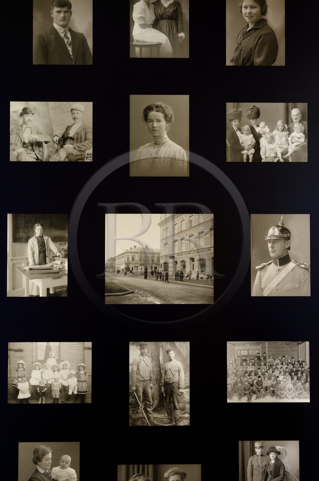 Suède, Comté de Vasterbotten, Umea, le Vasterbotten museum de Gammlia, images de la ville et de ses habitants vers 1915