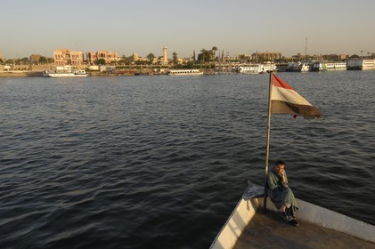 Egypt, Upper Egypt, Nile Valley, Luxor, the Nil and the western bank, Ferry connecting the two banks of the Nile