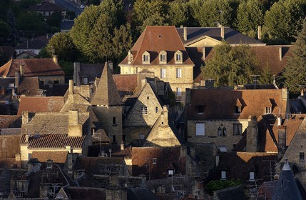 France, Dordogne, roofs of Sarlat la Caneda