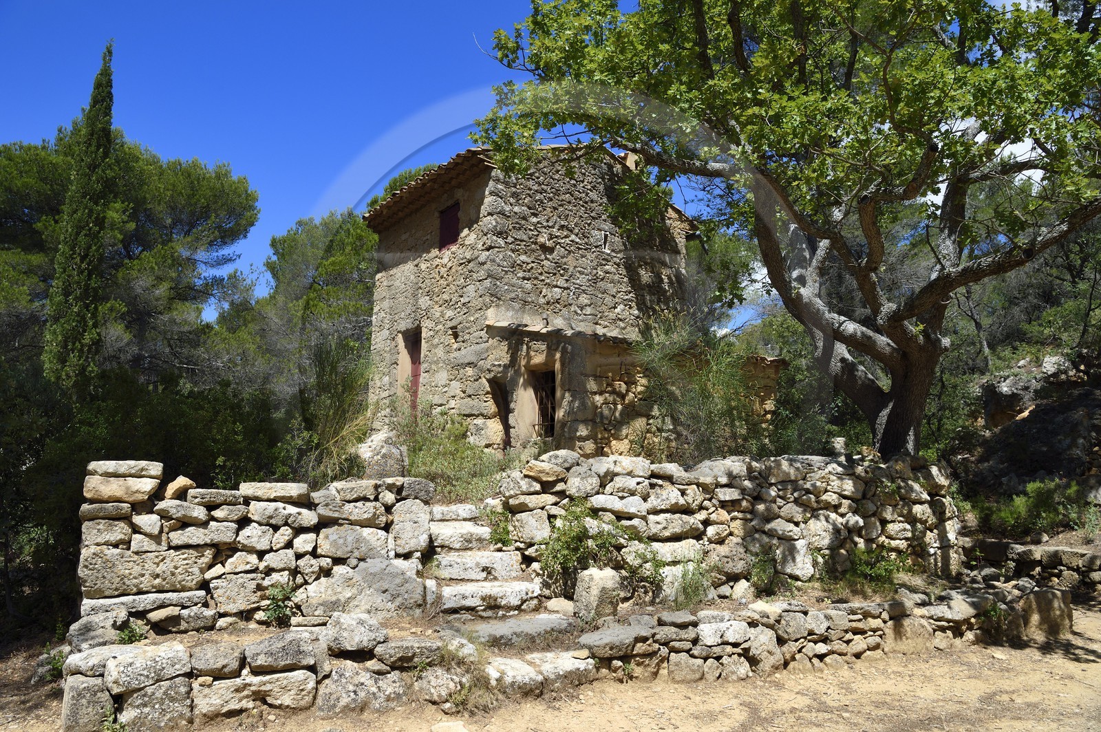 France, Bouches du Rhone, Aix en Provence, quarries of Bibemus, the cabanon of Paul Cezanne