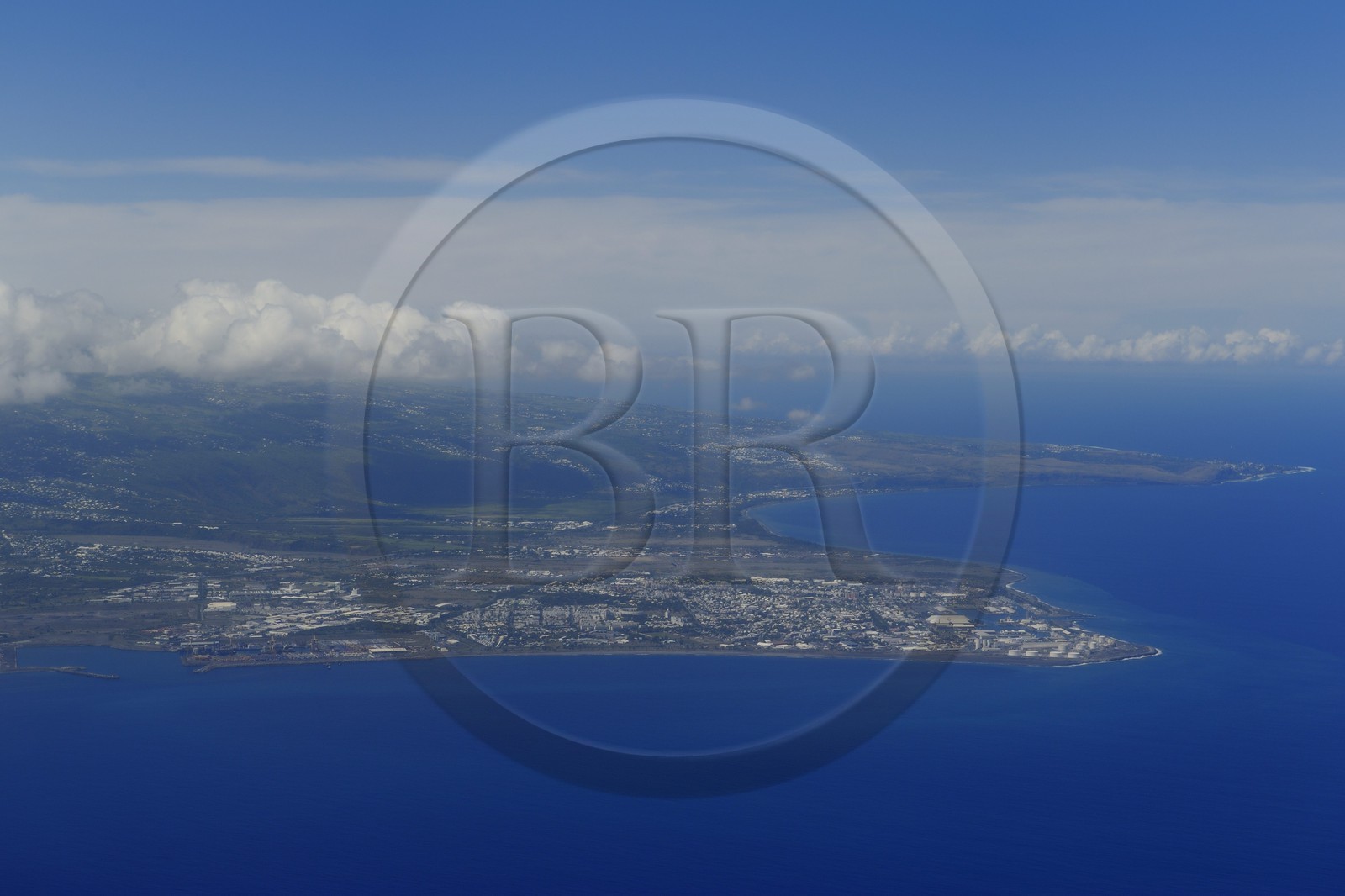 France, île de la Réunion, Le Port (vue aérienne)