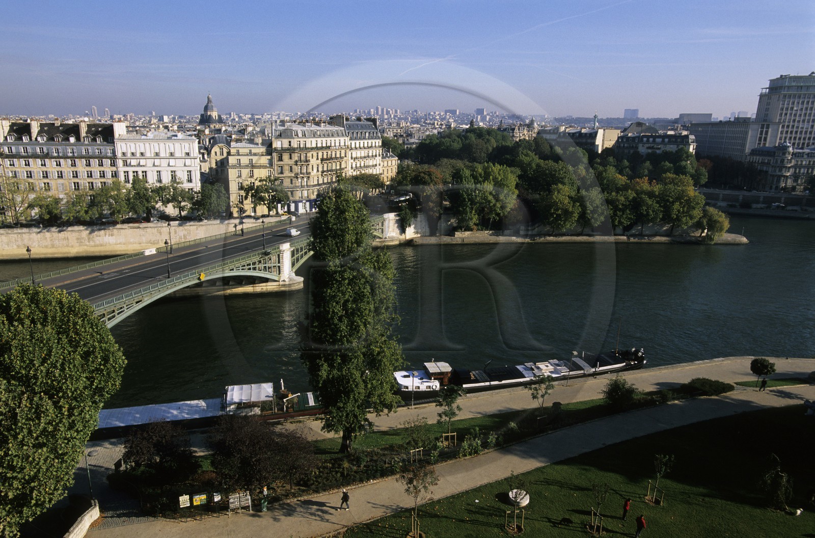 France, Paris (75), pont Sully (boulevard Henri IV), île de la Cité