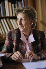 France, Yvelines (78), château de Versailles, classé Patrimoine Mondial de l'UNESCO, la conservatrice en chef Béatrix Saules