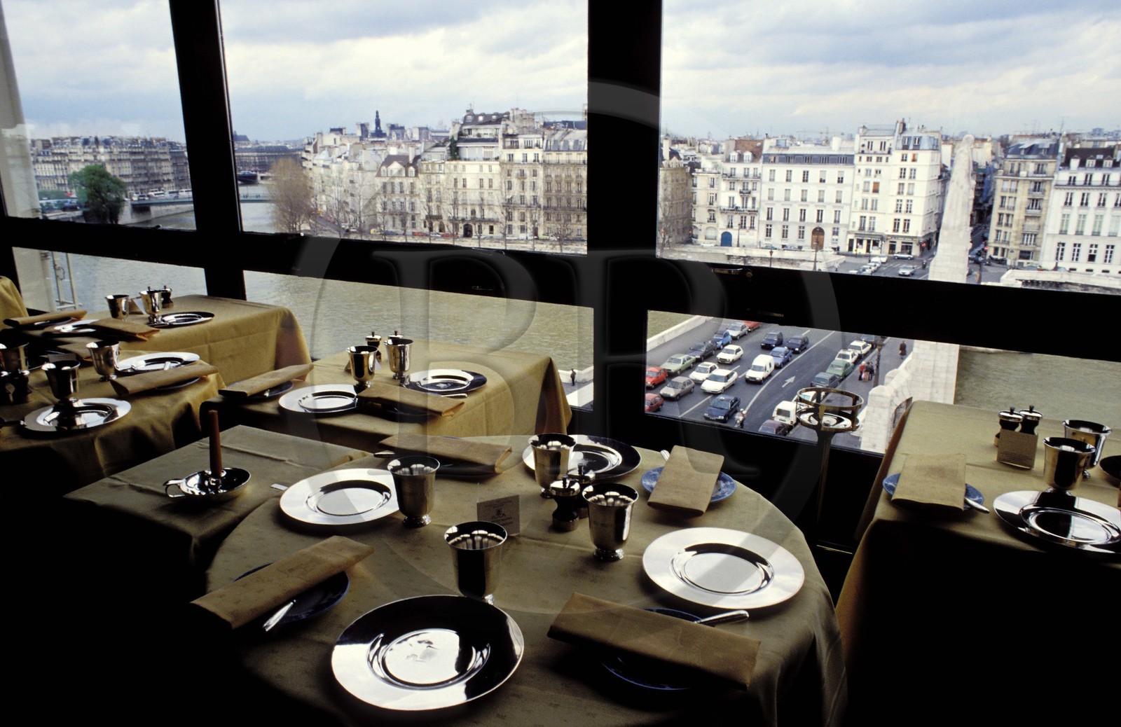 France, Paris (75), le quartier Notre-Dame vue depuis la tour d'Argent