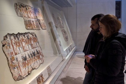 Royaume-Uni, Londres, quartier de Bloomsbury, le British Museum, Egypte ancienne, fresques de la tombe - chapelle de Nebamun