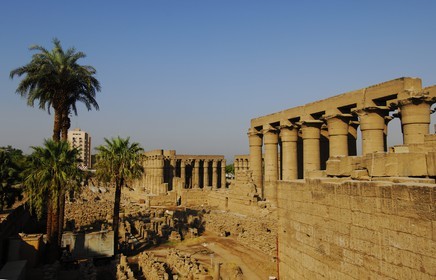 Egypt, Upper Egypt, Nile Valley, Luxor Temple listed as World Heritage by UNESCO, hall of pillars