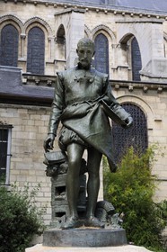 France, Paris, Saint Germain des Pres Church, Bernard Palissy statue