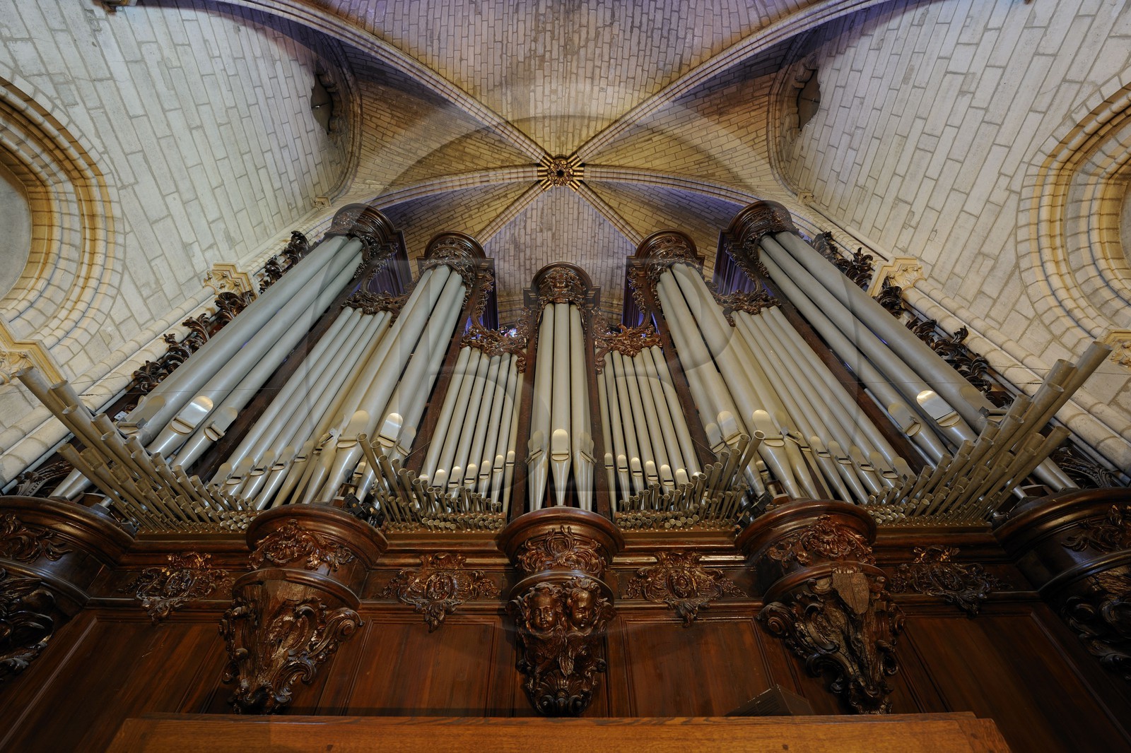 France, Paris (75), Ile de la Cité, cathédrale Notre-Dame de Paris, l'orgue